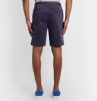 Mr P. - Garment-Dyed Cotton-Twill Bermuda Shorts - Blue