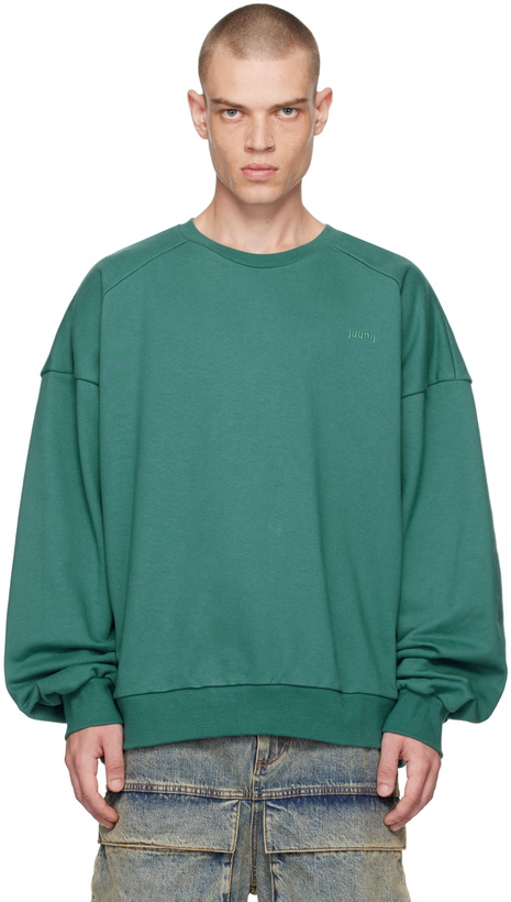 Photo: Juun.J Green Embroidered Sweatshirt