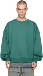 Juun.J Green Embroidered Sweatshirt