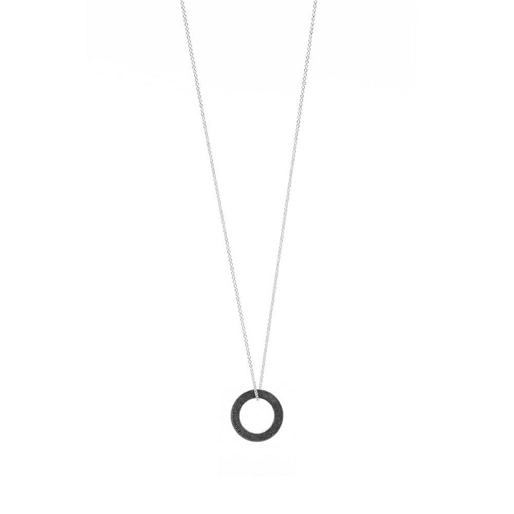 Photo: Le Gramme Oxidized Circle Pendant Necklace