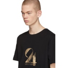 Saint Laurent Black and Gold 24 Universite T-Shirt