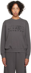 MM6 Maison Margiela Gray Printed Sweatshirt