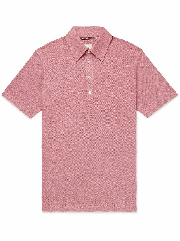 Photo: Paul Smith - Linen Polo Shirt - Pink