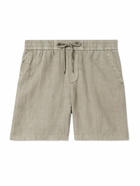 James Perse - Straight-Leg Garment-Dyed Linen Drawstring Shorts - Brown