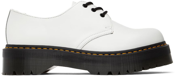 Photo: Dr. Martens White Smooth 1461 Platform Oxfords