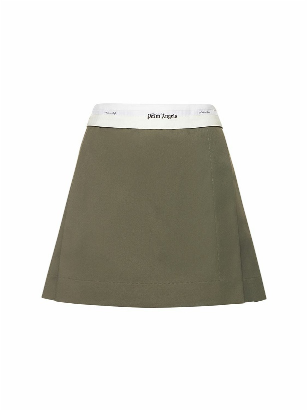 Photo: PALM ANGELS Reversed Waistband Chino Mini Skirt