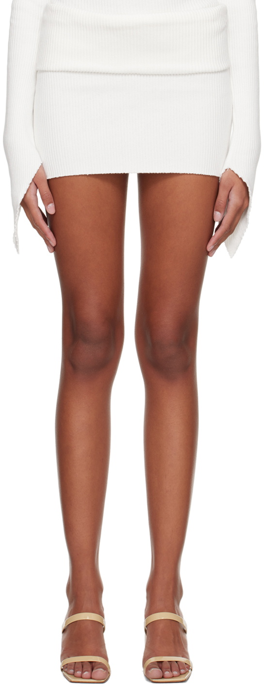 BINYA SSENSE Exclusive White Mayo Miniskirt