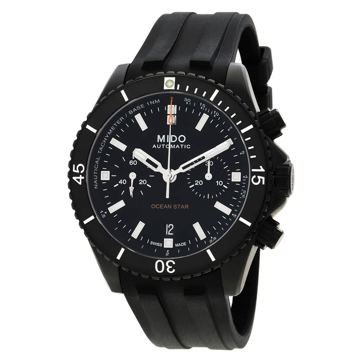 Photo: Mido Ocean Star Chronograph Automatic Black Dial Mens Watch M0266273705100