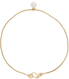 Sophie Bille Brahe Gold Akoya Pearl Palme De Pied Anklet