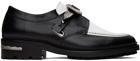 Toga Virilis SSENSE Exclusive Black & White Hard Leather Monkstraps
