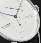 NOMOS Glashütte - Lambda Hand-Wound 40.5mm Stainless Steel and Leather Watch, Ref. No. 960.S1 - White