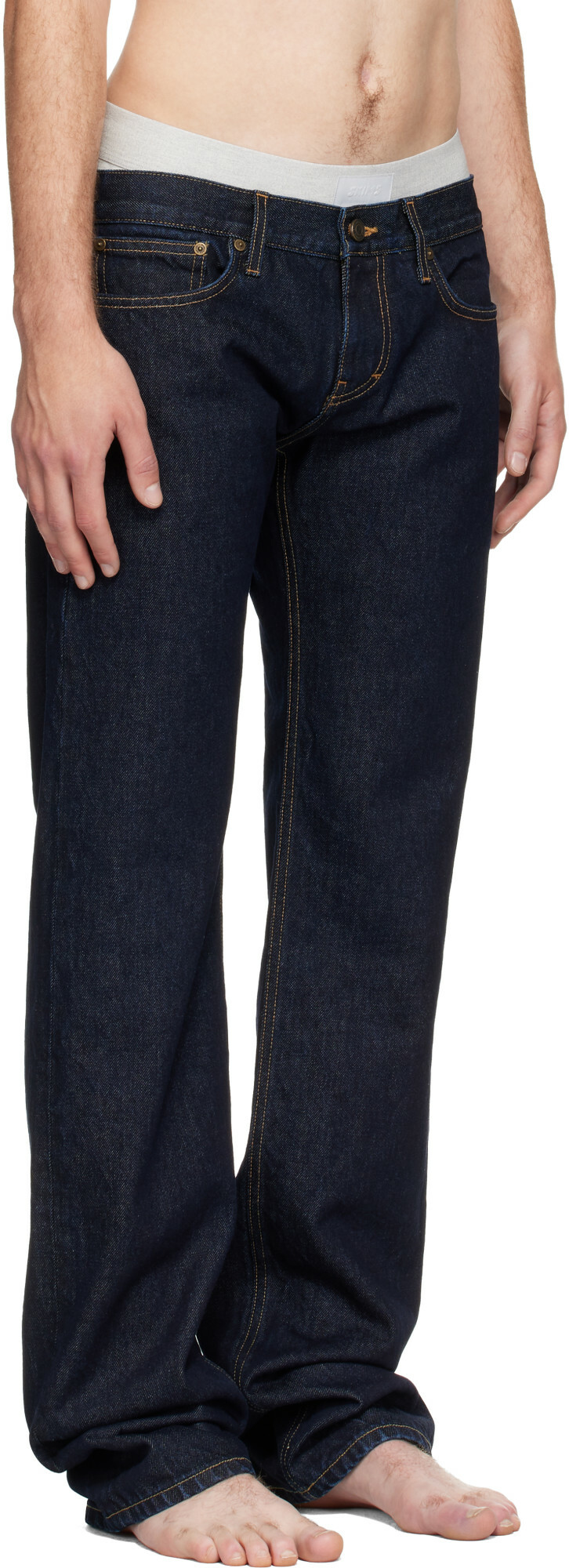 Raimundo Langlois Indigo Slim Straight Jeans