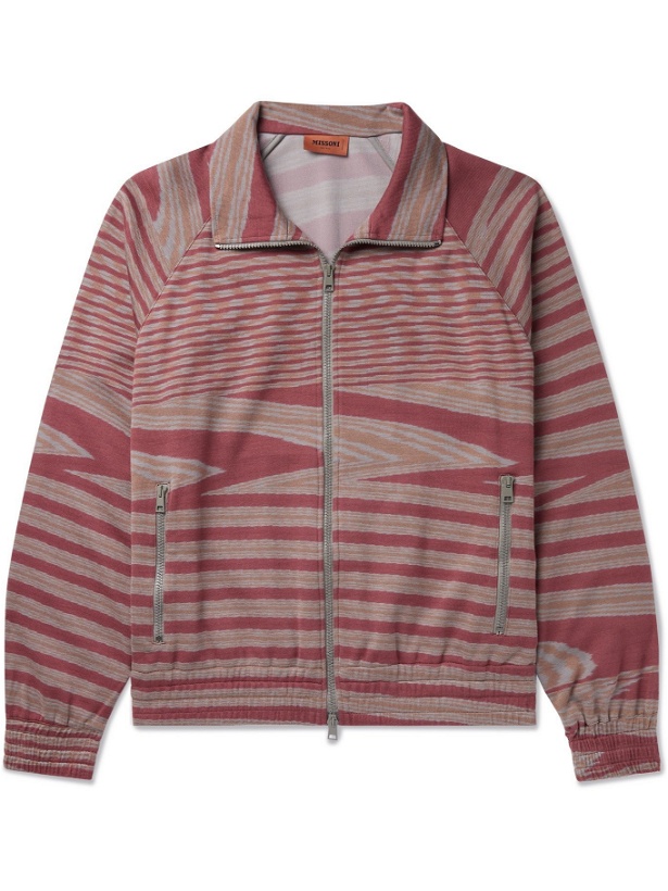 Photo: MISSONI - Printed Cotton-Jersey Bomber Jacket - Red