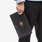 Versace Men's Medsa Head Zip Pouch in Black/Gold