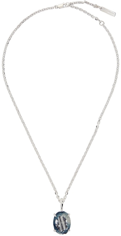 Photo: SWEETLIMEJUICE Silver Oval Denim Necklace