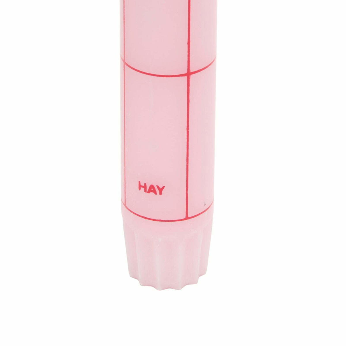 HAY Pattern Candle - Grid Check in Pink/Red 