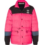 Off-White - Colour-Block Quilted Shell Down Jacket - Men - Pink
