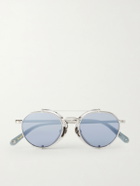 Garrett Leight California Optical - Ocampo Round-Frame Metal Sunglasses