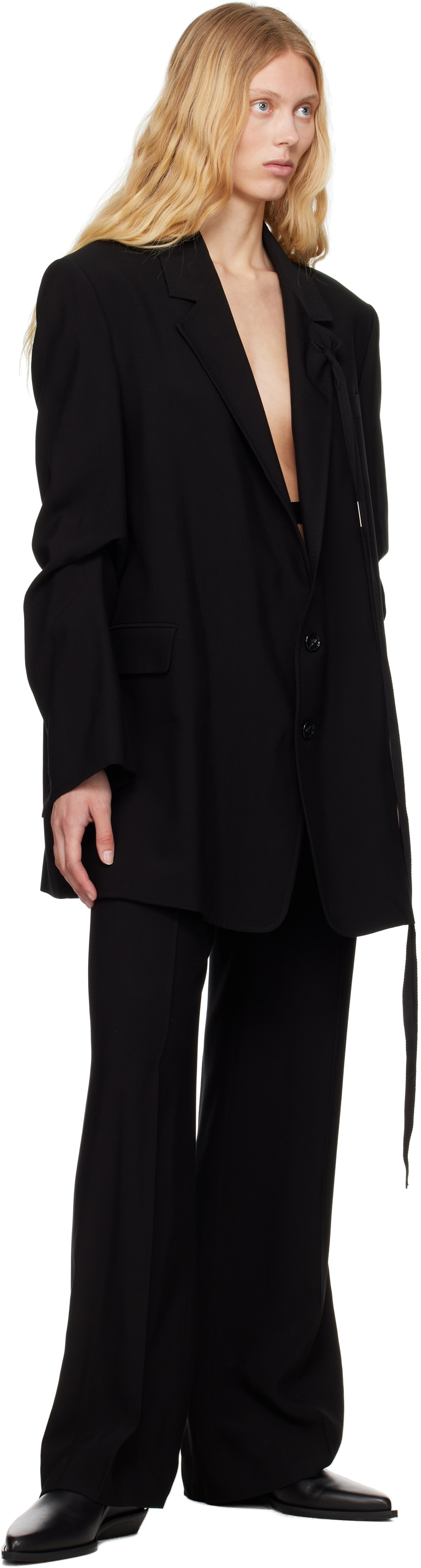 Ann Demeulemeester Black Agnes High Comfort Tailorerd Blazer