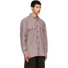 Dries Van Noten Red Loose Flannel Shirt