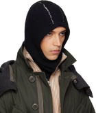 MM6 Maison Margiela Black Ribbed Wool Balaclava
