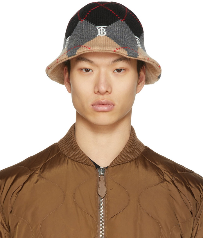 Photo: Burberry Black Argyle Intarsia Tulip Hat