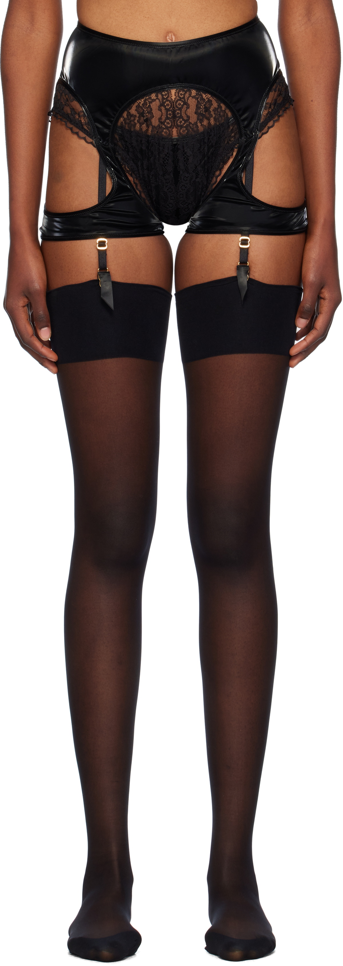 Agent Provocateur Black Rivere Garter Belt Agent Provocateur