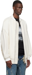 Rick Owens DRKSHDW Off-White Temple Jumbo Denim Flight Jacket