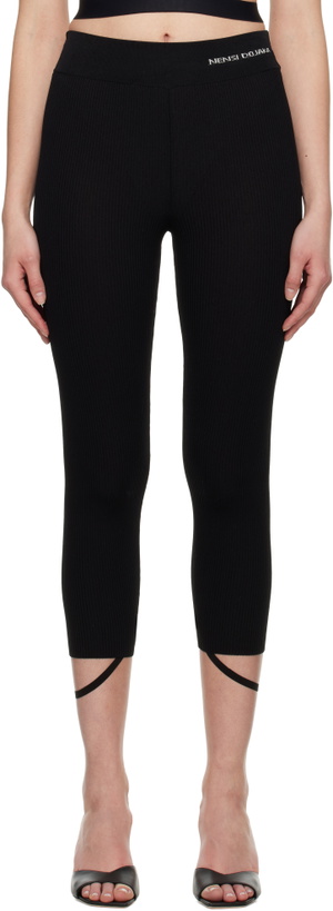 Photo: Nensi Dojaka Black Sadie Knitted Cropped Leggings