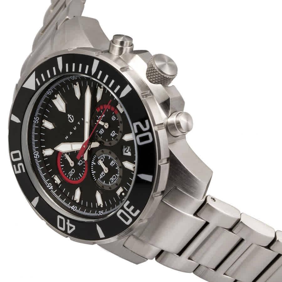 Nautis Dive Chrono 500 Chronograph Quartz Black Dial Mens Watch 17065-B