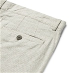 Club Monaco - Maddox Puppytooth Linen and Cotton-Blend Shorts - Ecru