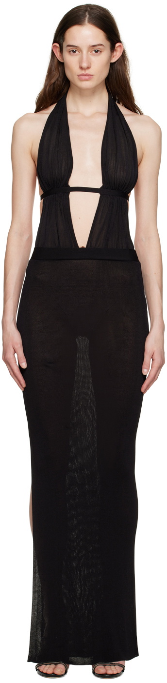 Aya Muse Black Soro Maxi Dress