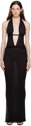 Aya Muse Black Soro Maxi Dress