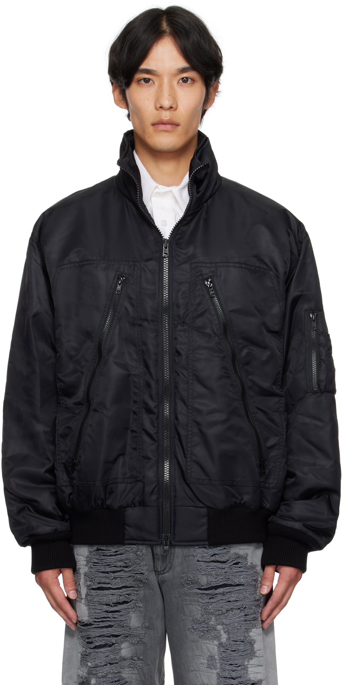 ジャケット・アウター GOSHA RUBCHINSKIY bomber jacket ma-1 Gosha Rubchinskiy Black MA-1 Bomber Jacket Gosha Rubchinskiy