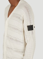 Shadow Project Aran Knit Cardigan in White