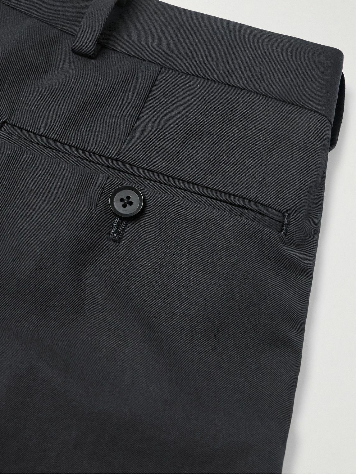 Kaptain Sunshine - Straight-Leg Pleated Cotton-Gabardine Trousers - Blue