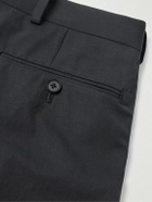 Kaptain Sunshine - Straight-Leg Pleated Cotton-Gabardine Trousers - Blue