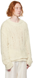 AIREI Off-White Double Layer Sweater