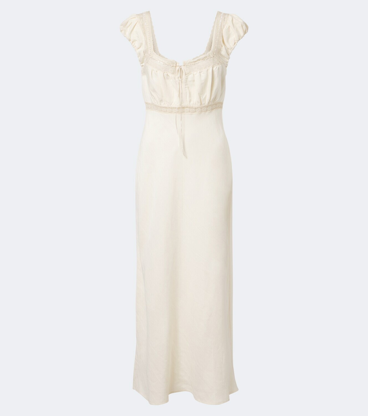 Rixo Maeva lace-trimmed linen-blend maxi dress
