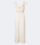 Rixo Maeva lace-trimmed linen-blend maxi dress