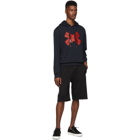 Dolce and Gabbana Navy Tape Hoodie