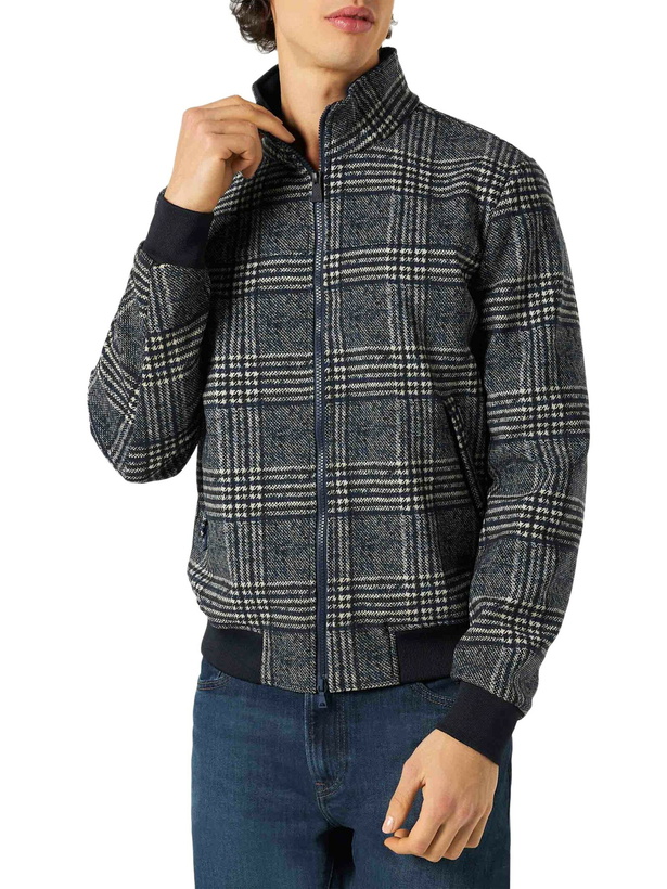 Photo: MC2 Saint Barth Man Mid-weight Prince Of Wales Bomber Jacket Traveler