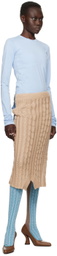 Julie Kegels SSENSE Exclusive Beige & Blue Samira Midi Skirt