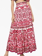 DOLCE & GABBANA - Majolica Print Cotton Long Skirt