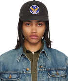 RRL Black Winged-Logo Twill Ball Cap