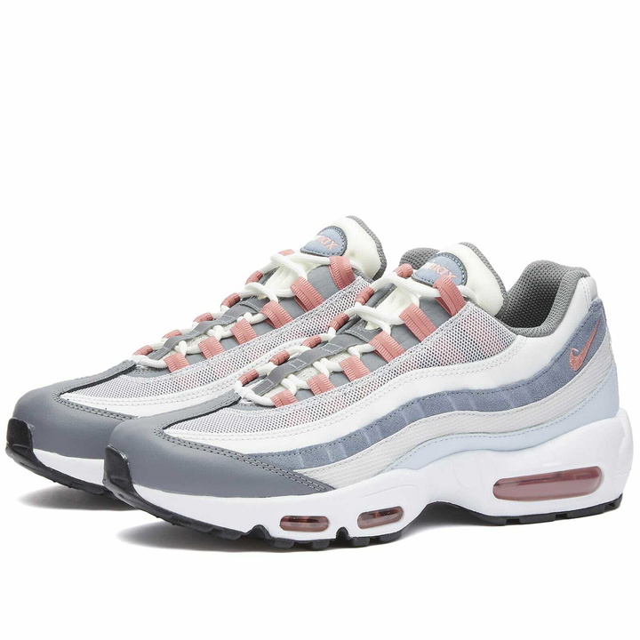 Photo: Nike Men's Air Max 95 Essential Sneakers in Vast Grey/Red Stardust