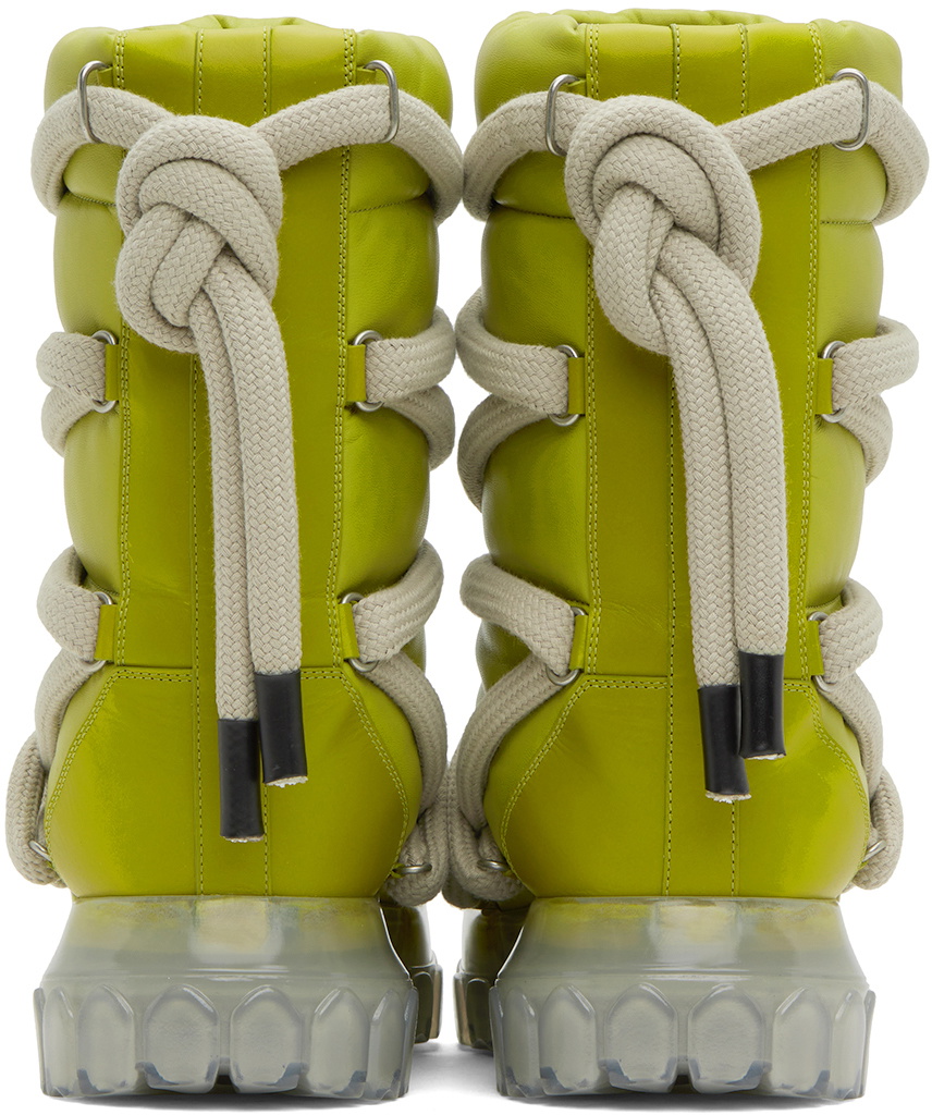 Rick Owens Green Lunar Tractor Boots Rick Owens