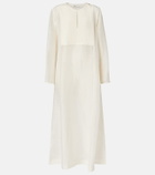 Tory Burch Pleated linen and silk kaftan