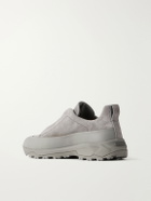 Zegna - Triple Stitch™ Monte Leather-Trimmed Suede Slip-On Sneakers - Gray