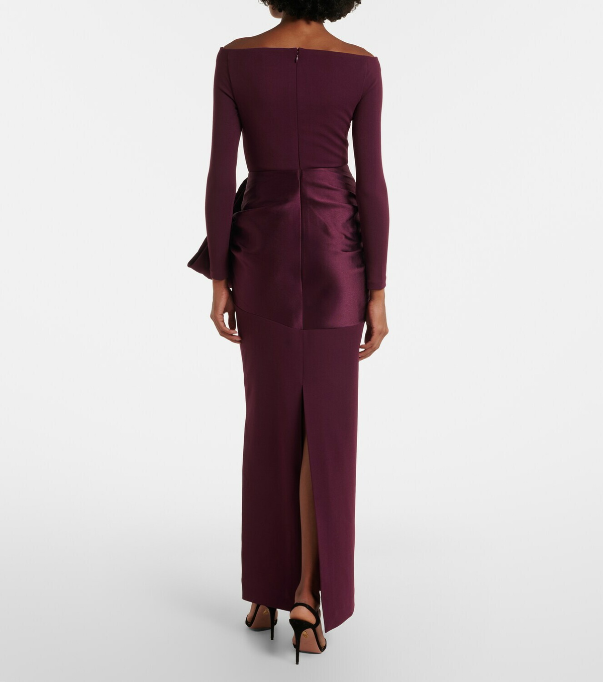 Solace London Kori satin-trimmed gown